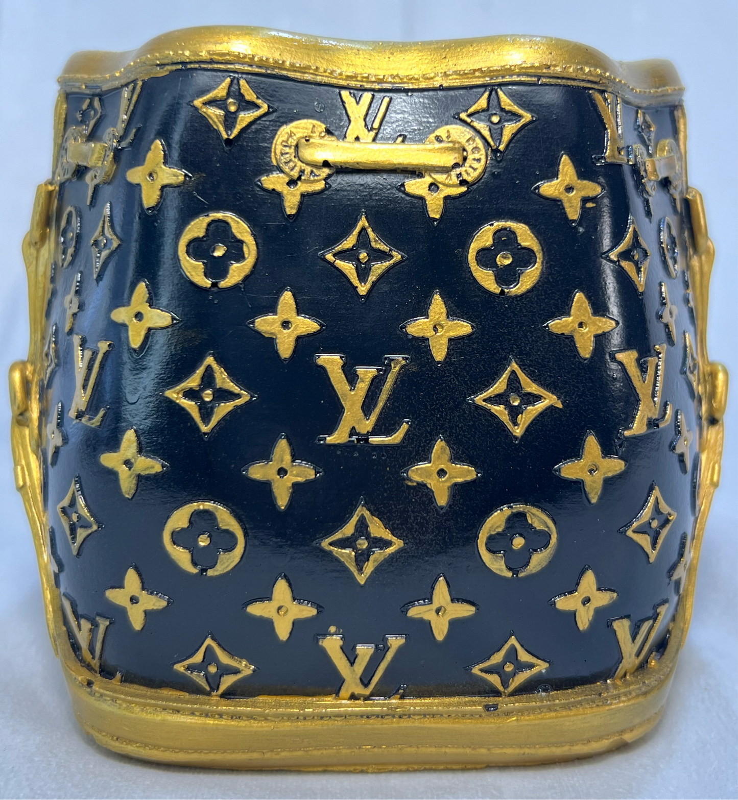 LIMITED EDITION Black/Gold Flower Hand Bag Candle
