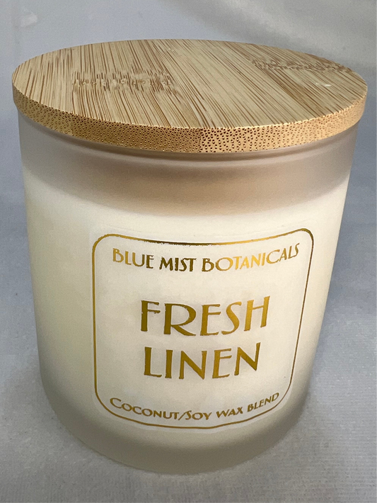 Fresh Linen Soy Candle with Wooden Wick