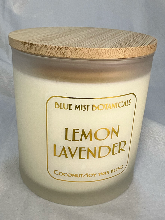 Lemon Lavender Soy Candle with Wooden Wick