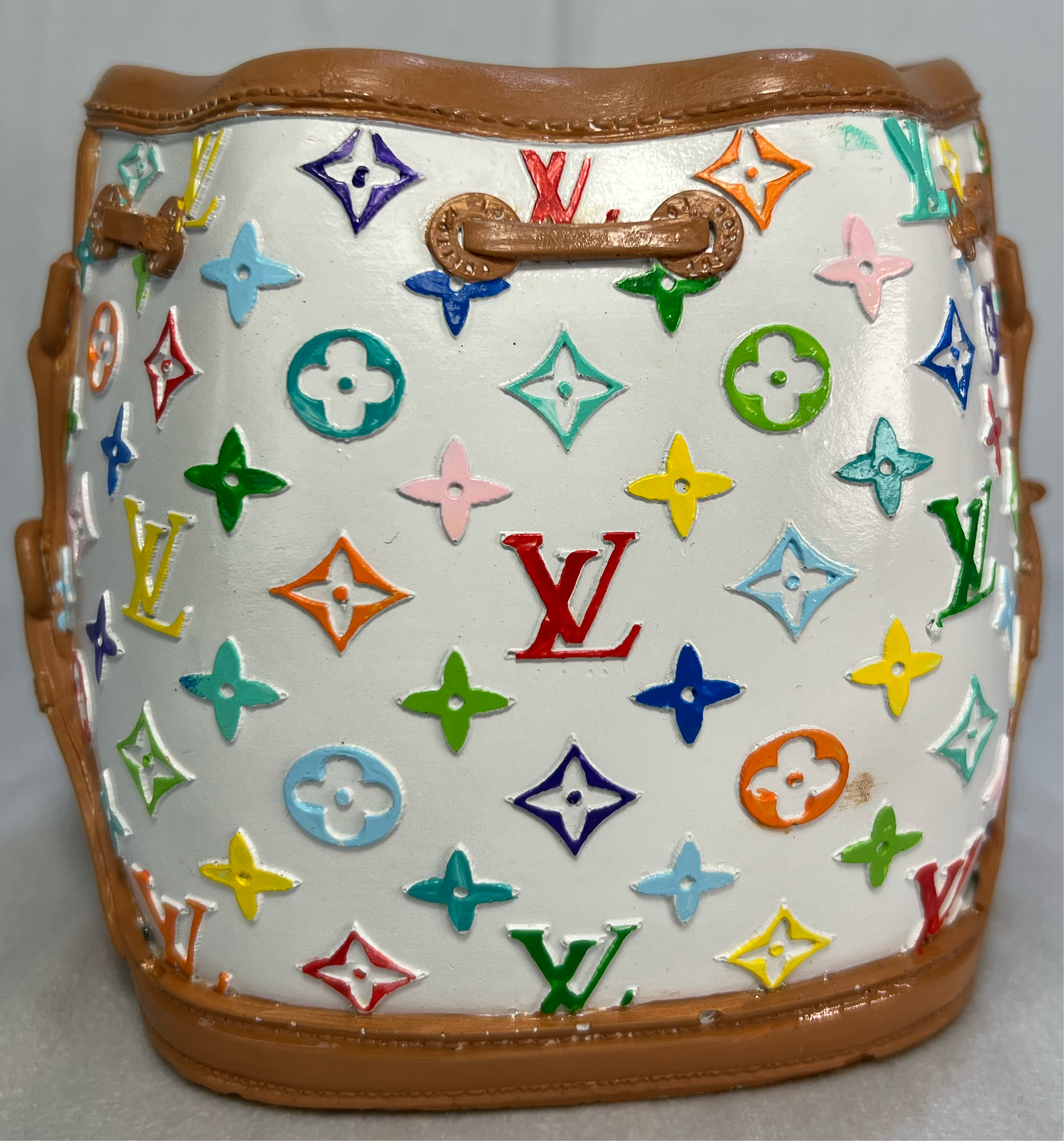 Rainbow Flower Hand Bag Candle