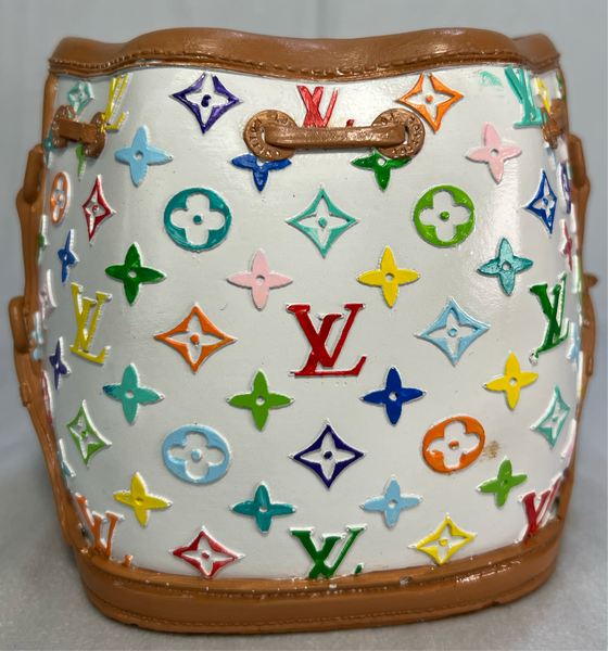 Rainbow Flower Hand Bag Candle