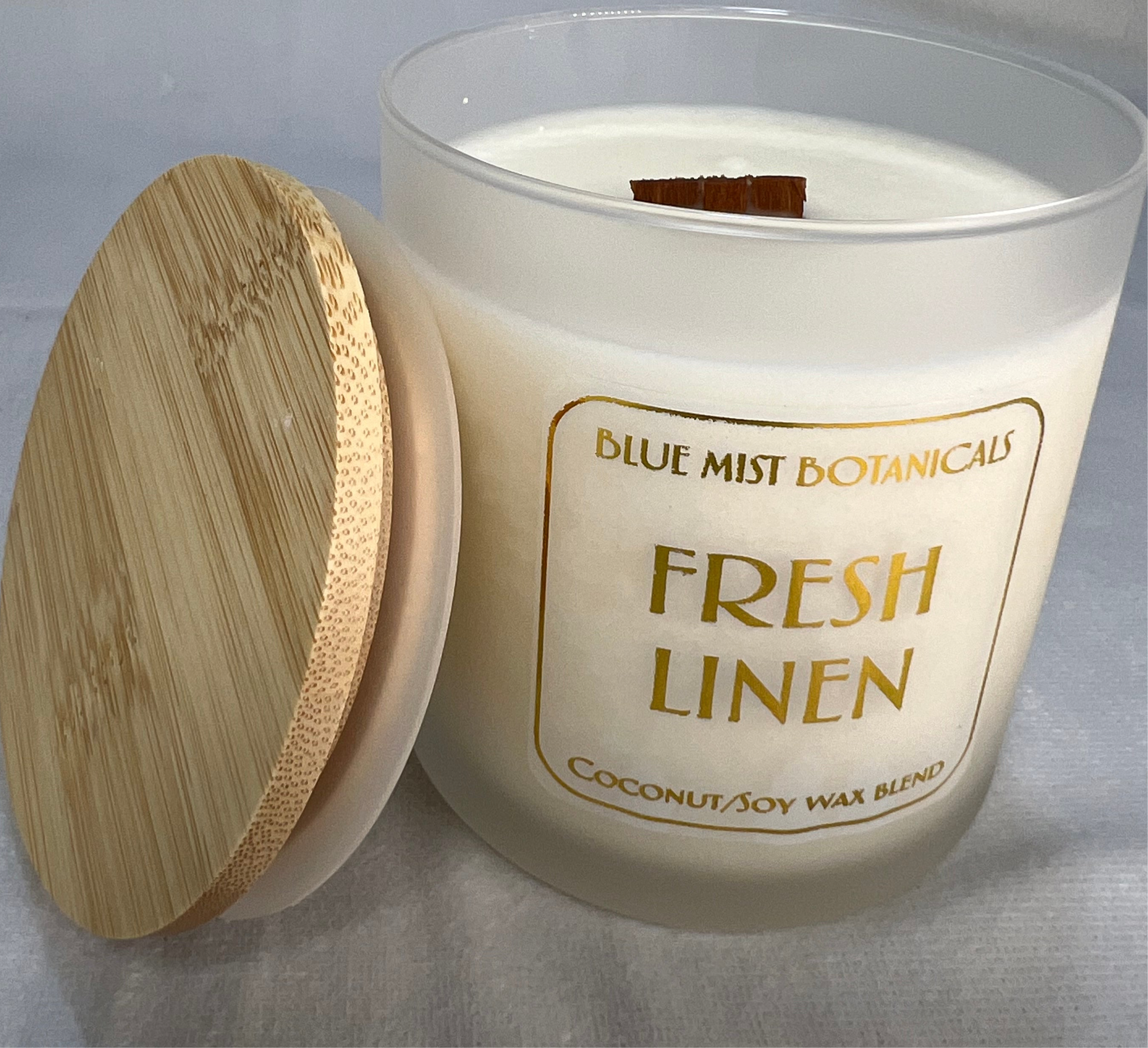 Fresh Linen Soy Candle with Wooden Wick