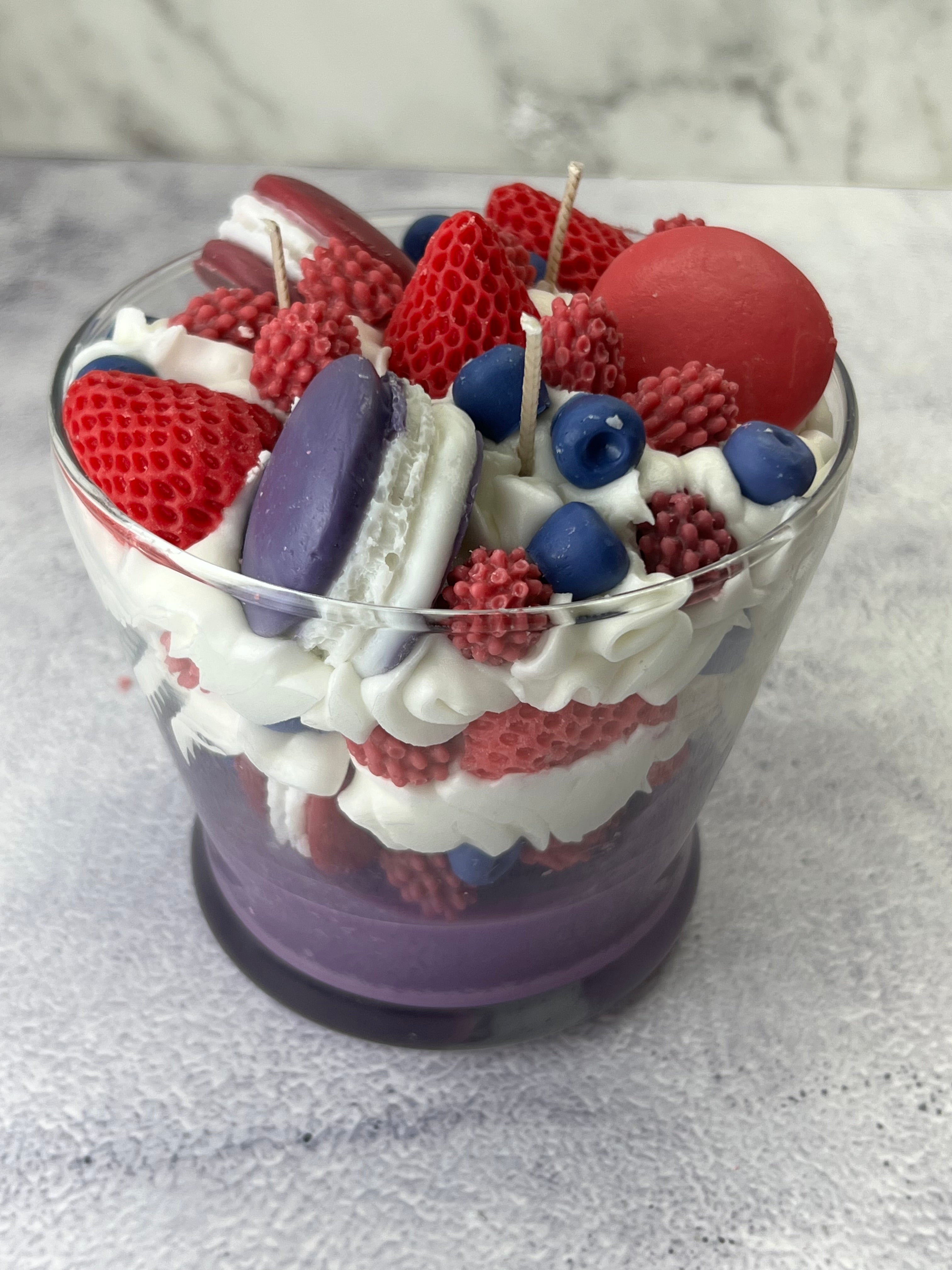 Very Berry Macaron Candle