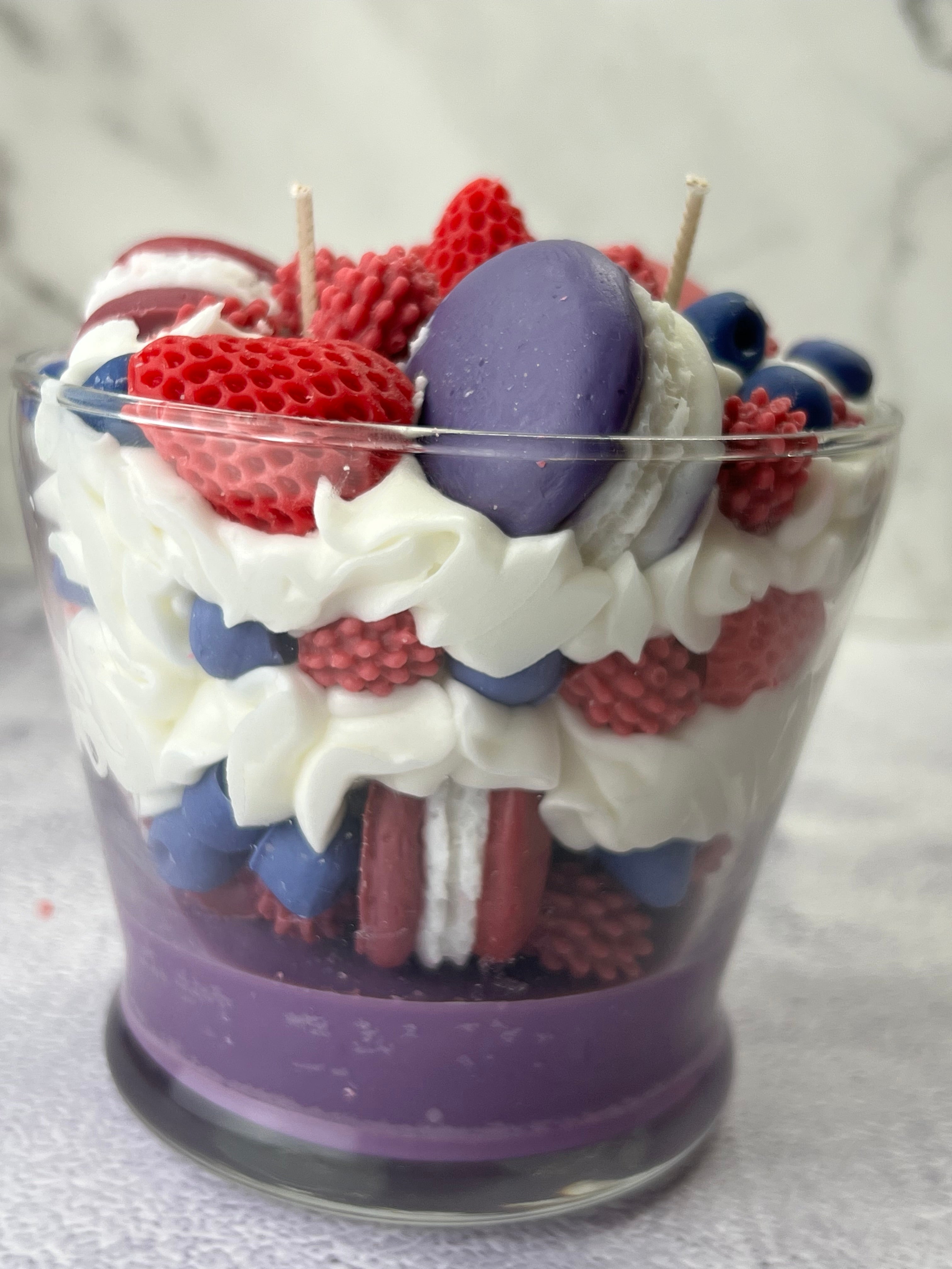 Very Berry Macaron Candle